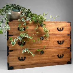 Pamono Japanese Kimono Tansu Chest, 1900s Discount