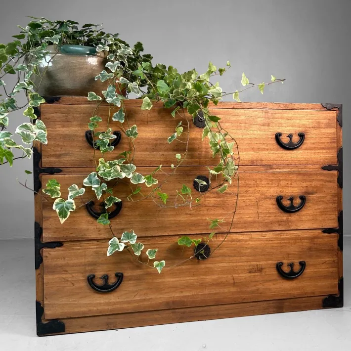 Pamono Japanese Kimono Tansu Chest, 1900s Discount