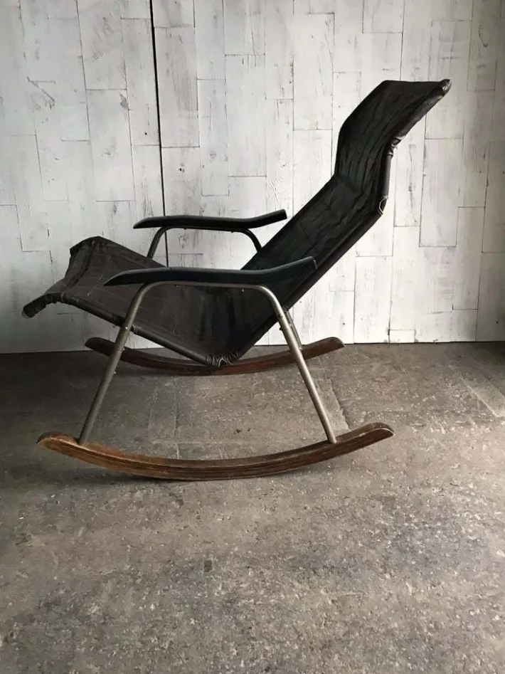 Pamono Japanese Rocking Chair by Takeshi Nii, 1950s Best