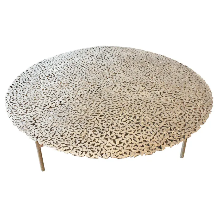 Pamono Jean Cast Butterfly Indoor or Outdoor Coffee Table in White Bronze by Fred & Juul Sale