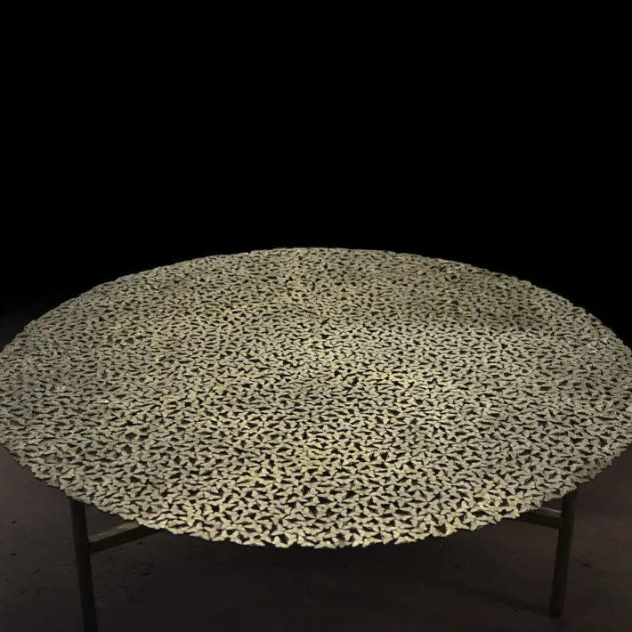 Pamono Jean Cast Butterfly Indoor or Outdoor Coffee Table in White Bronze by Fred & Juul Sale