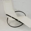 Pamono Jetstar Rocking Chair in Brown Lacquered Steel and Cream Canvas by Roger Lecal, France, 1970s Online