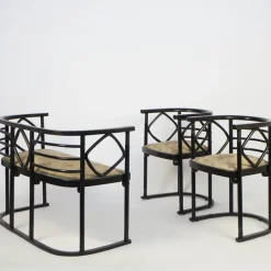 Pamono Josef Hoffmann Bat Sofa and Chairs by Josef Hoffmann for Jacob & Josef Kohn, 1905, Set of 3 Best