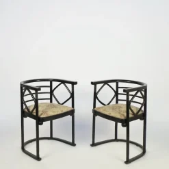 Pamono Josef Hoffmann Bat Sofa and Chairs by Josef Hoffmann for Jacob & Josef Kohn, 1905, Set of 3 Best