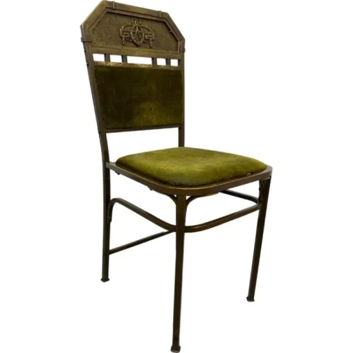 Pamono Jugendstil Brass Chair, 1890s Clearance