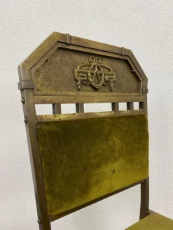 Pamono Jugendstil Brass Chair, 1890s Clearance