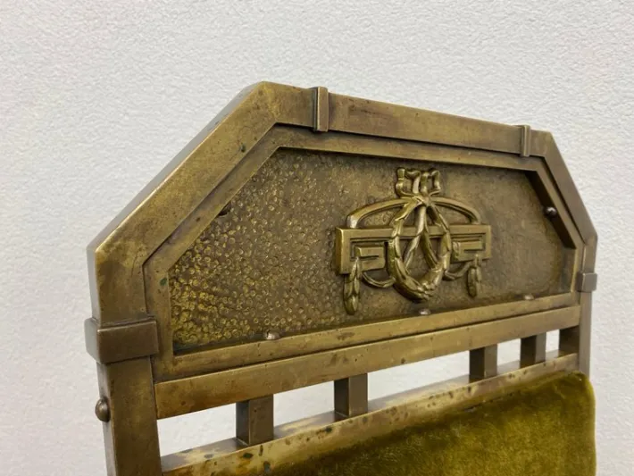 Pamono Jugendstil Brass Chair, 1890s Clearance
