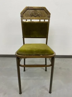 Pamono Jugendstil Brass Chair, 1890s Clearance