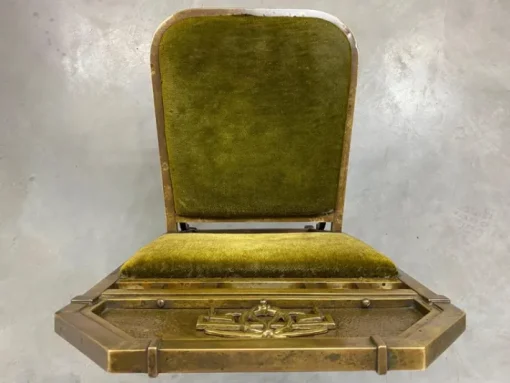 Pamono Jugendstil Brass Chair, 1890s Clearance