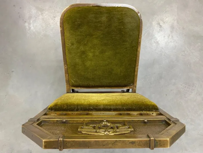 Pamono Jugendstil Brass Chair, 1890s Clearance