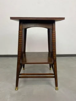 Pamono Jugendstil Side Table with Blue Tiles Top attributed to Adolf Loos, 1890s Sale