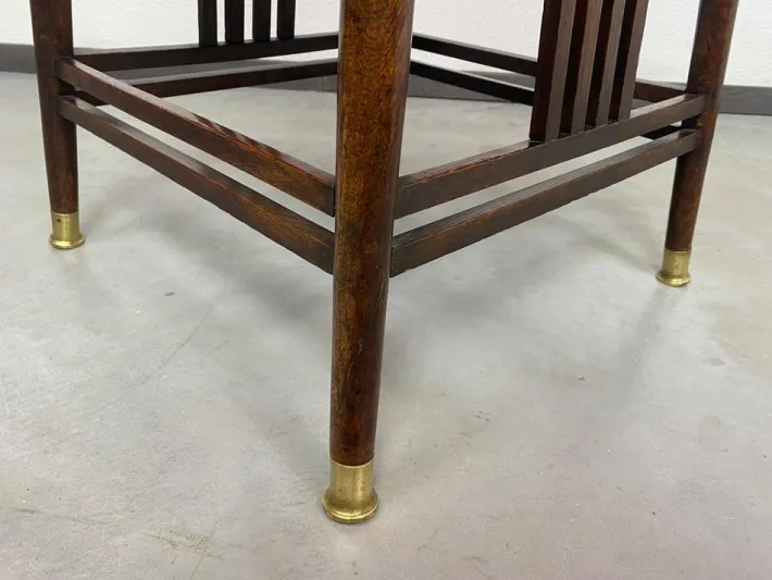 Pamono Jugendstil Side Table with Blue Tiles Top attributed to Adolf Loos, 1890s Sale