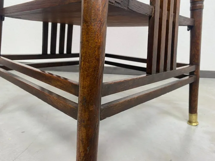 Pamono Jugendstil Side Table with Blue Tiles Top attributed to Adolf Loos, 1890s Sale