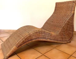 Pamono Karlskrona Wicker Chaise Lounge by Carl Öjerstam for Ikea, 1990s Best