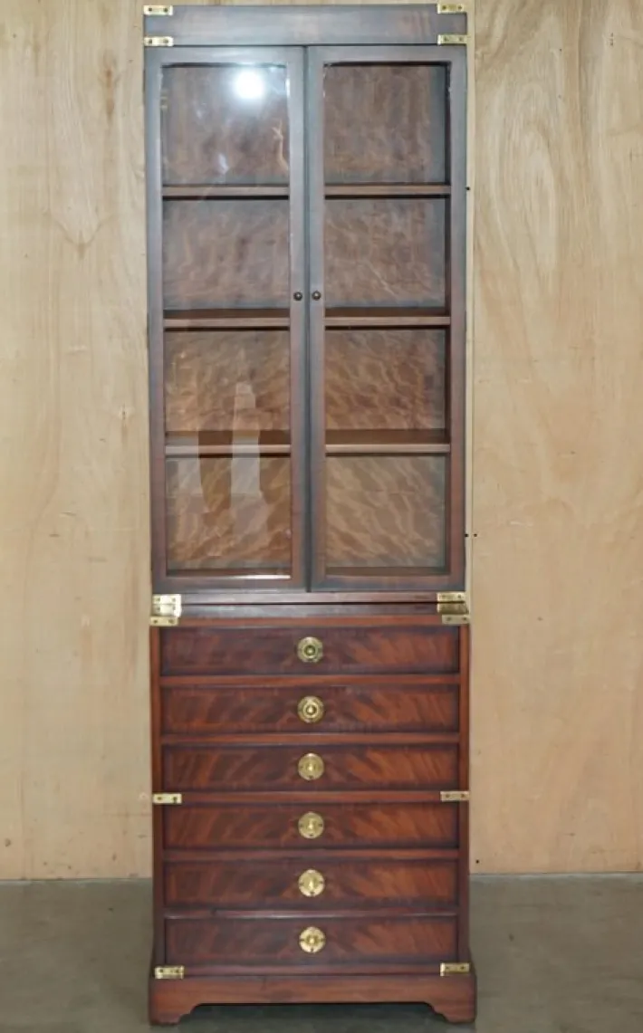 Pamono Kennedy Military Campaign Hardwood Bookcase from Harrods Best