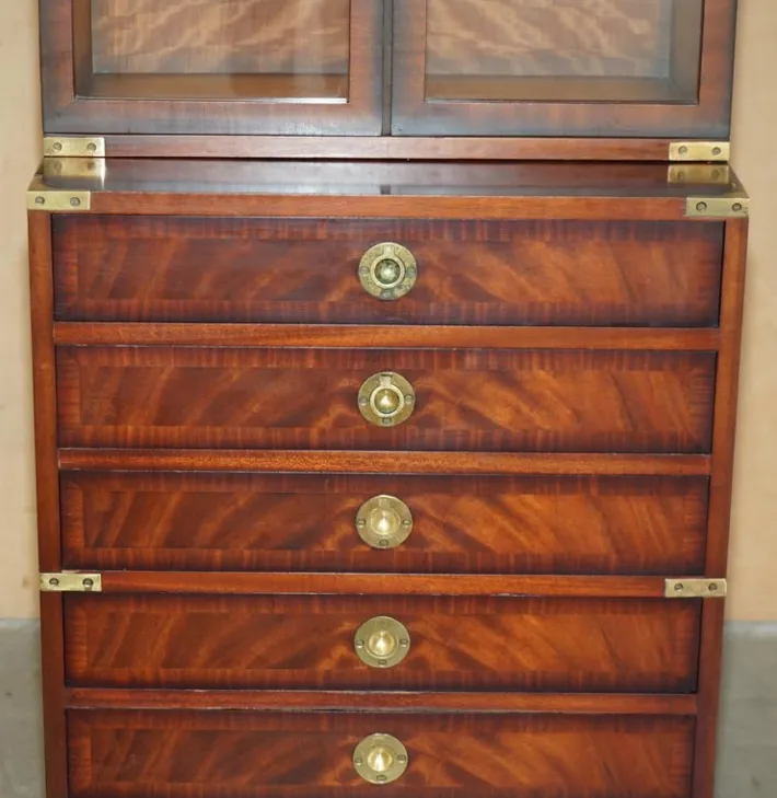 Pamono Kennedy Military Campaign Hardwood Bookcase from Harrods Best