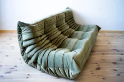 Pamono Khaki Velvet Living Room Set by Michel Ducaroy for Ligne Roset, 1970s, Set of 5 Discount