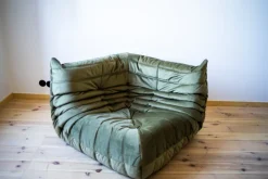 Pamono Khaki Velvet Living Room Set by Michel Ducaroy for Ligne Roset, 1970s, Set of 5 Discount