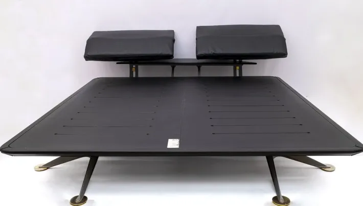 Pamono King Size Brass and Steel Adia Double Bed by Paolo Piva, 1980s New