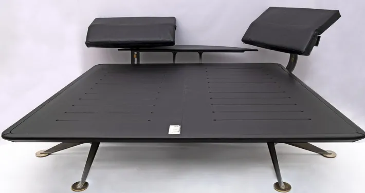 Pamono King Size Brass and Steel Adia Double Bed by Paolo Piva, 1980s New