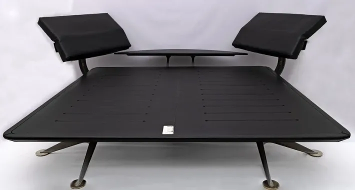 Pamono King Size Brass and Steel Adia Double Bed by Paolo Piva, 1980s New