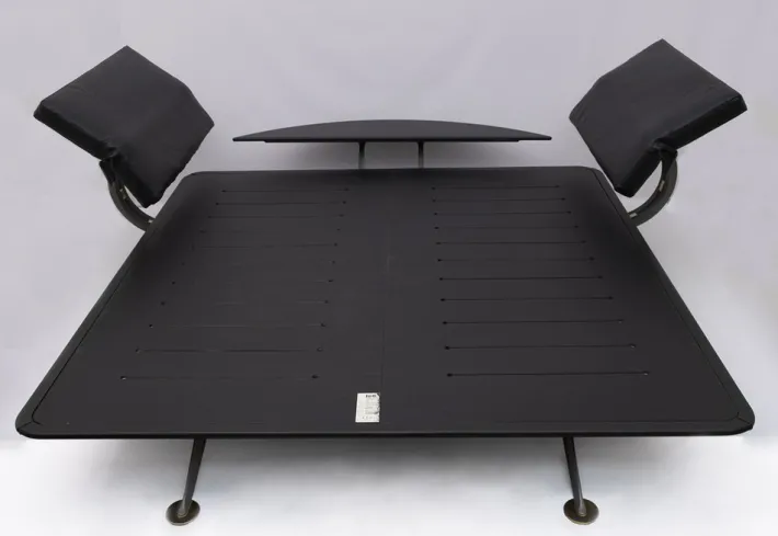 Pamono King Size Brass and Steel Adia Double Bed by Paolo Piva, 1980s New