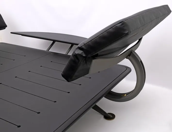 Pamono King Size Brass and Steel Adia Double Bed by Paolo Piva, 1980s New