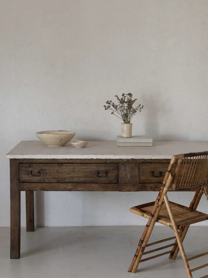 Pamono Kitchen Counter with Stone Top