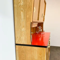 Pamono Kitchen Cupboard with Red Formica Top from Baumann Möbel, 1960s Online