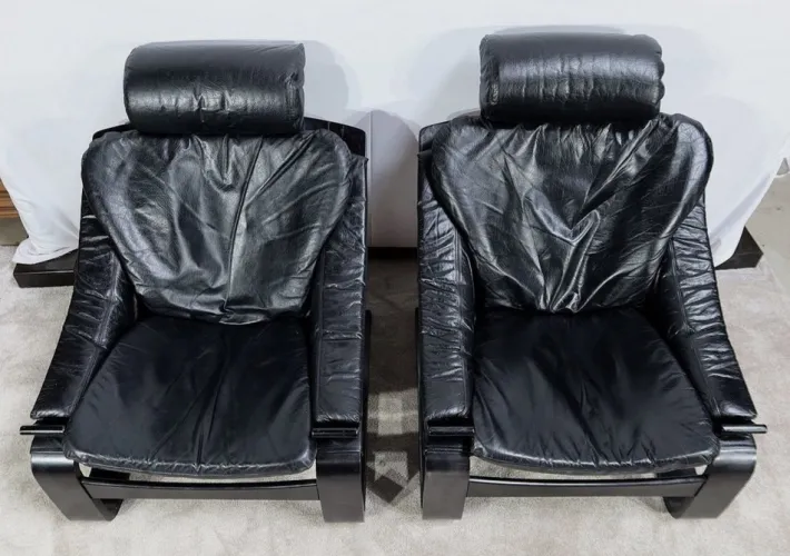 Pamono Kroken Lounge Set by Ake Fribyter for Nelo, 1974, Set of 3 Sale