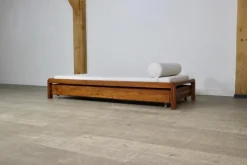Pamono L03 Daybed in Elm by Pierre Chapo, France, 1960s Best