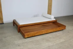 Pamono L03 Daybed in Elm by Pierre Chapo, France, 1960s Best