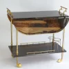 Pamono Lacquered Goatskin Bar Cart by Aldo Tura, 1960s Best