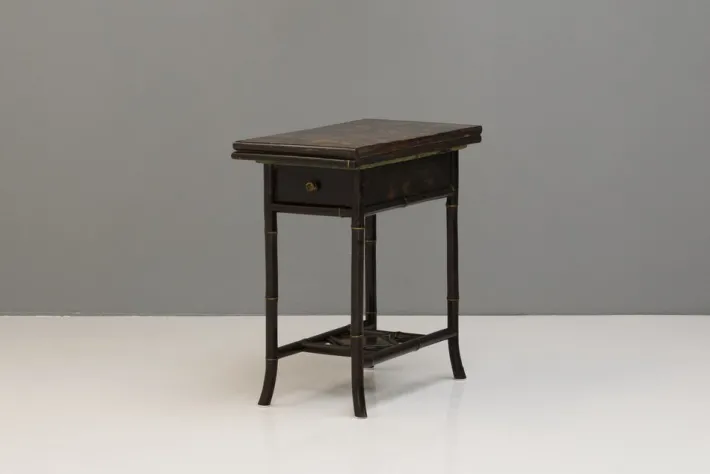 Pamono Lacquered Occasional Card Table, 1890s Clearance