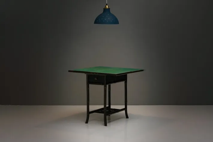 Pamono Lacquered Occasional Card Table, 1890s Clearance