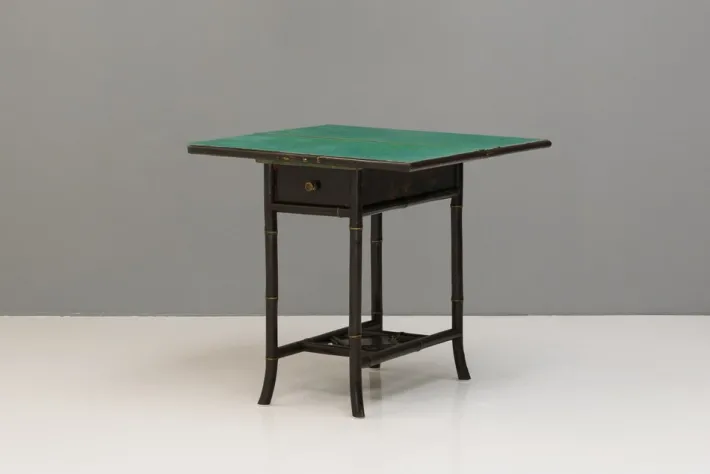 Pamono Lacquered Occasional Card Table, 1890s Clearance
