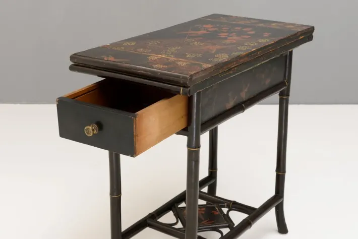 Pamono Lacquered Occasional Card Table, 1890s Clearance