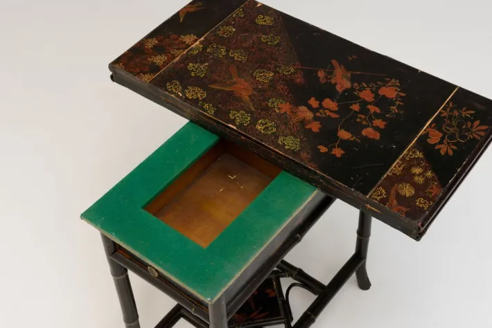 Pamono Lacquered Occasional Card Table, 1890s Clearance