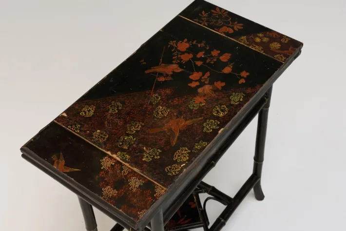 Pamono Lacquered Occasional Card Table, 1890s Clearance