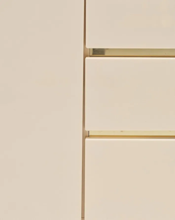 Pamono Lacquered Wood and Brass Sideboard, 1970s Hot