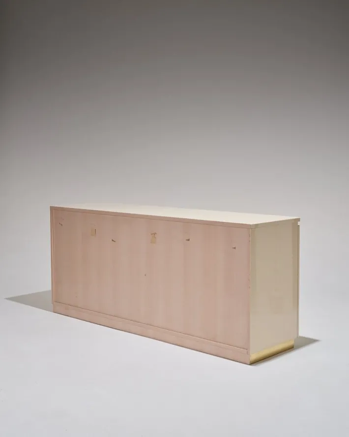 Pamono Lacquered Wood and Brass Sideboard, 1970s Hot