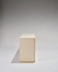 Pamono Lacquered Wood and Brass Sideboard, 1970s Hot