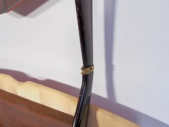 Pamono Lacquered Wood Dressing Table with Glass Top and Mirror, 1950s New