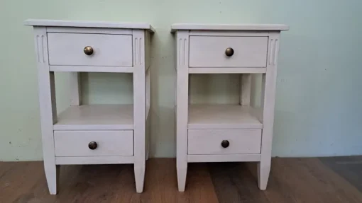 Pamono Lacquered Wooden Bedside Tables, Set of 2 New