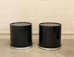 Pamono Lacquered Wooden Bedside Tables, 1980s, Set of 2 Outlet
