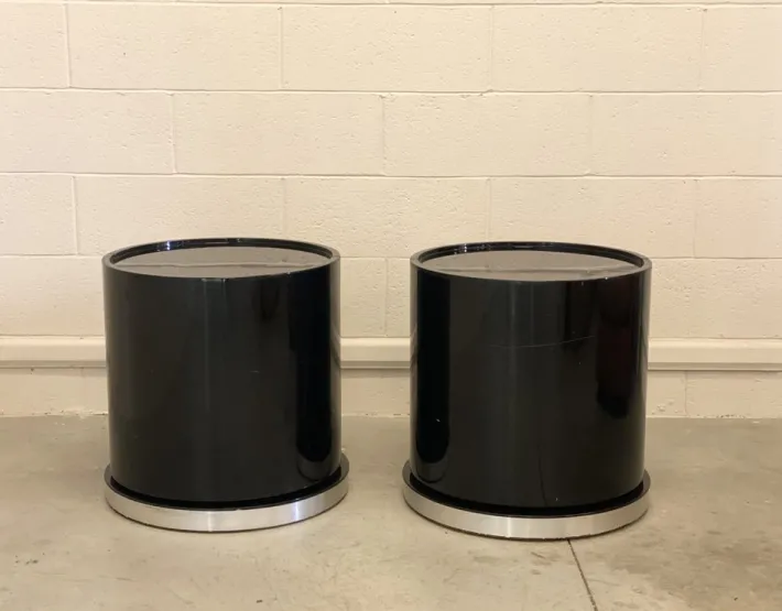 Pamono Lacquered Wooden Bedside Tables, 1980s, Set of 2 Outlet