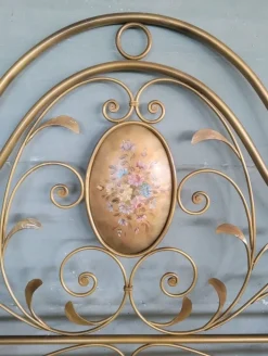 Pamono Lacquered Wrought Iron Headboard, 1950s Best