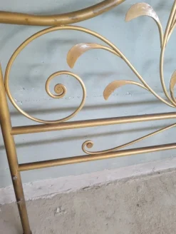 Pamono Lacquered Wrought Iron Headboard, 1950s Best