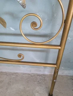 Pamono Lacquered Wrought Iron Headboard, 1950s Best