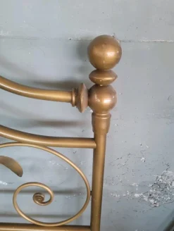 Pamono Lacquered Wrought Iron Headboard, 1950s Best